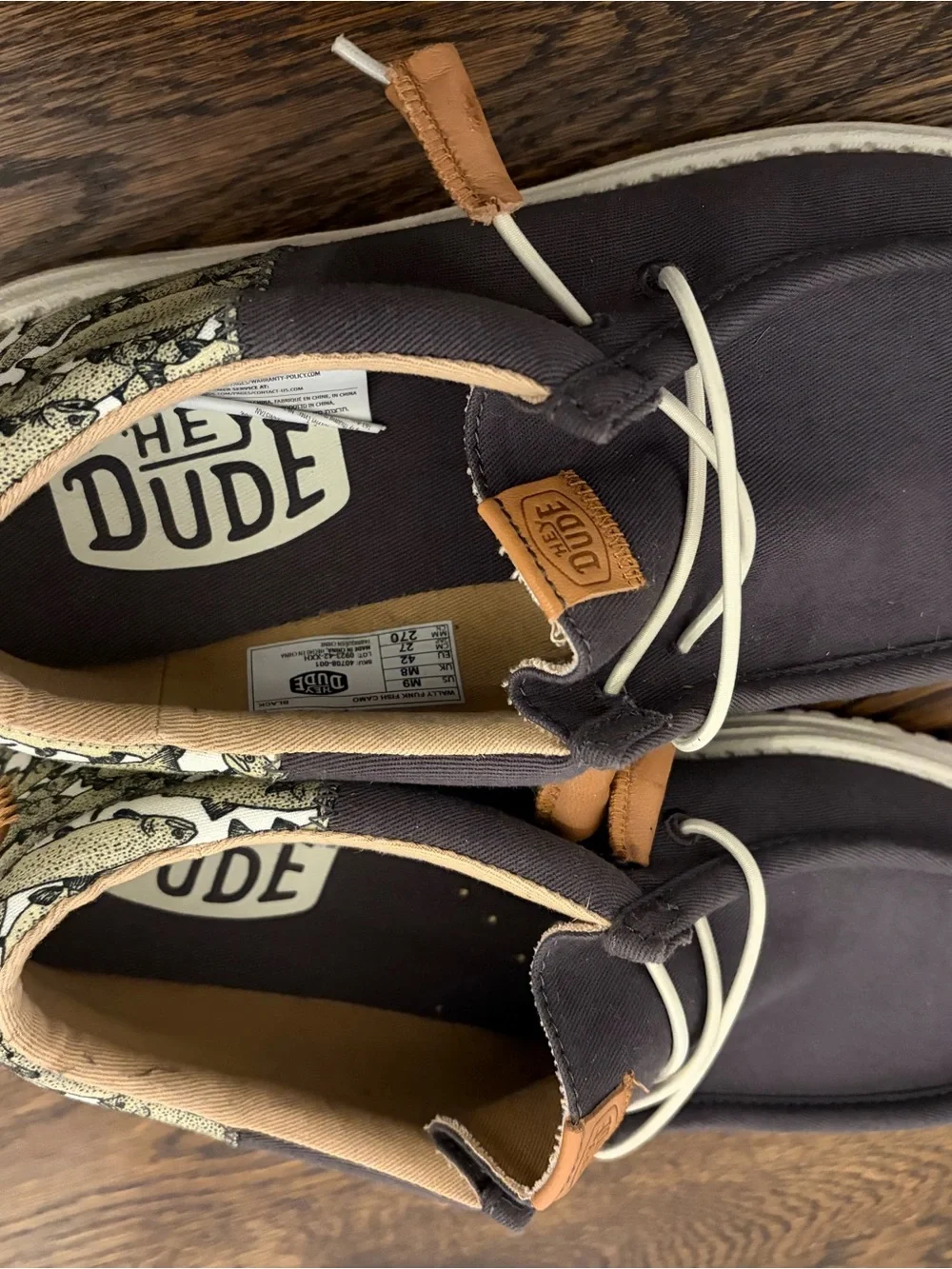 Hey Dude Wally Funk Fish Camo Loafers Men’s Size 9